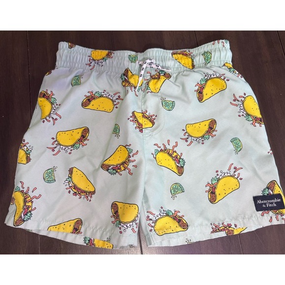 Abercrombie Kids Boys Tacos Swim Trunks Size 7-8 EUC - Picture 1 of 2